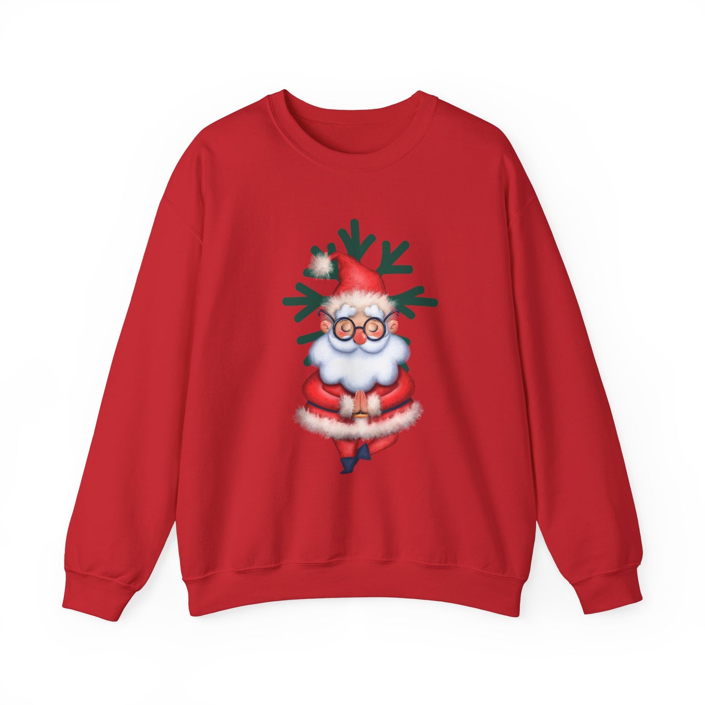 Meditating Santa Christmas  Crewneck