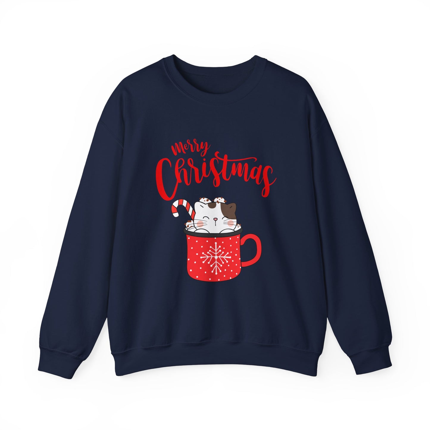 Christmas Cuteness: Kitty in a Cup Crewneck