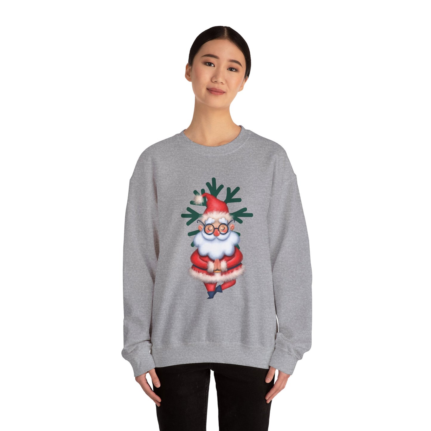 Meditating Santa Christmas  Crewneck