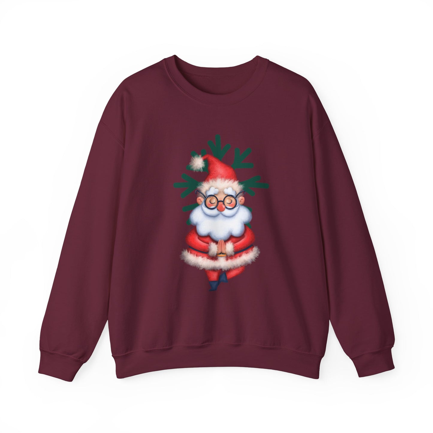 Meditating Santa Christmas  Crewneck