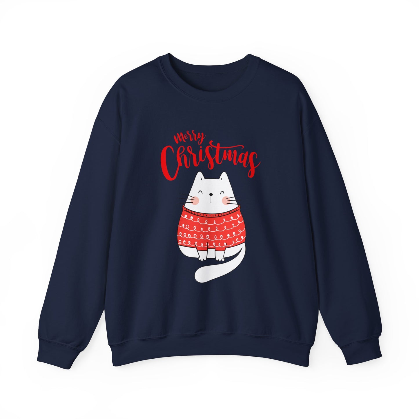 Purrfectly Merry: Cat in festive mood Crewneck