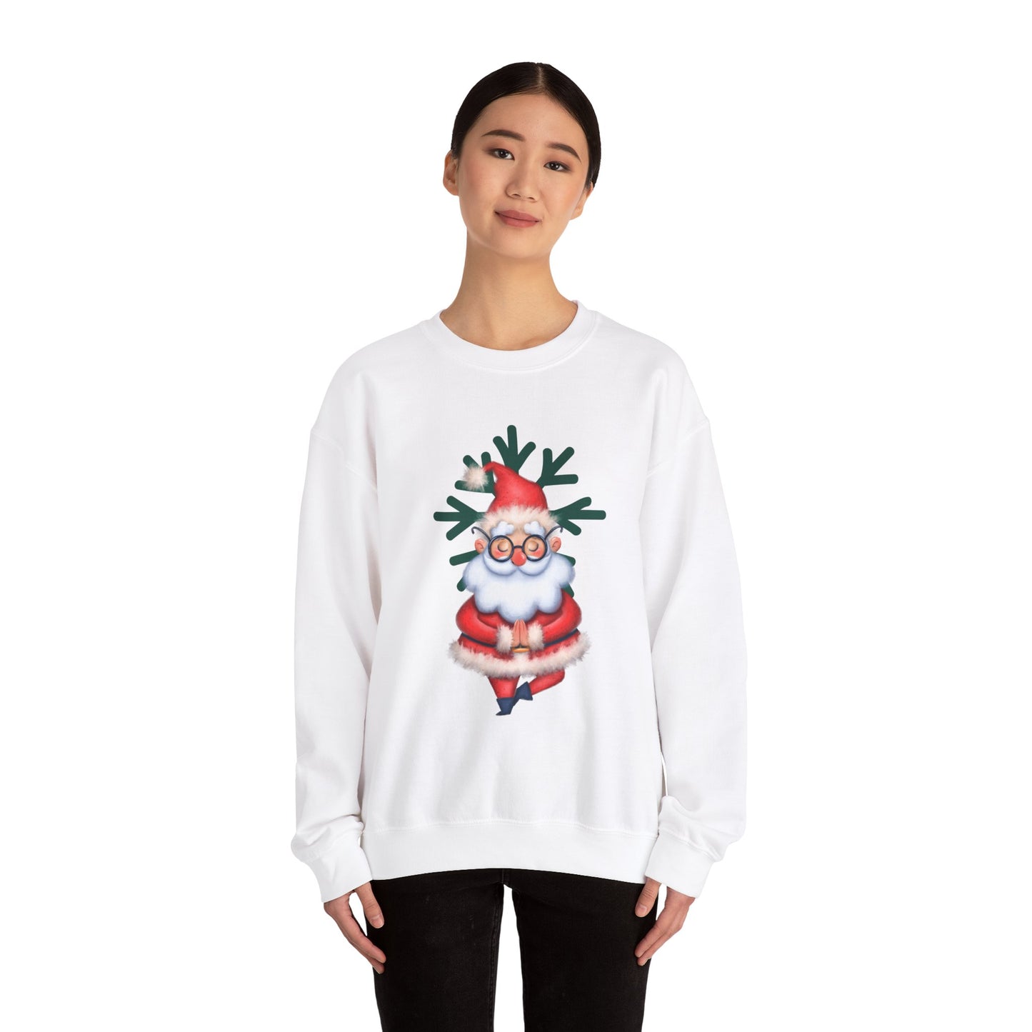 Meditating Santa Christmas  Crewneck