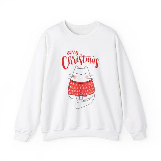 Purrfectly Merry: Cat in festive mood Crewneck