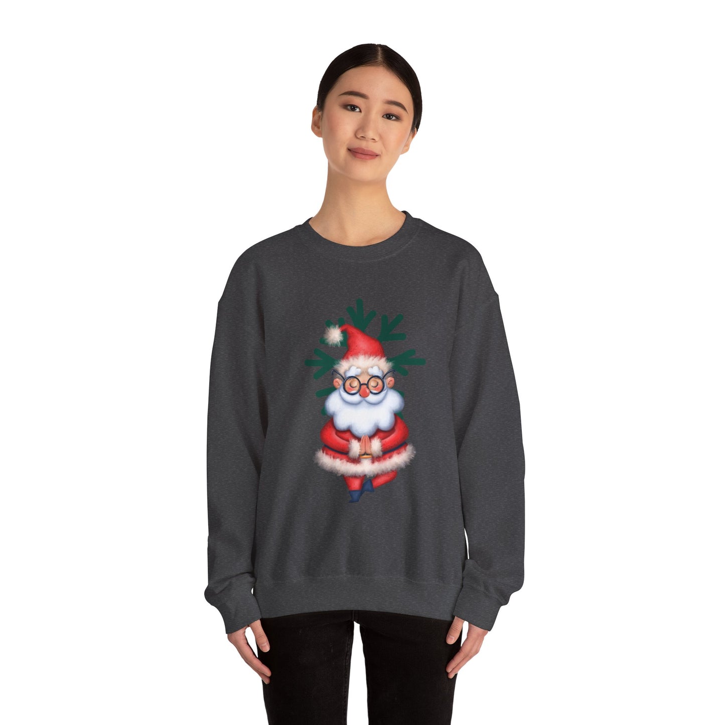 Meditating Santa Christmas  Crewneck