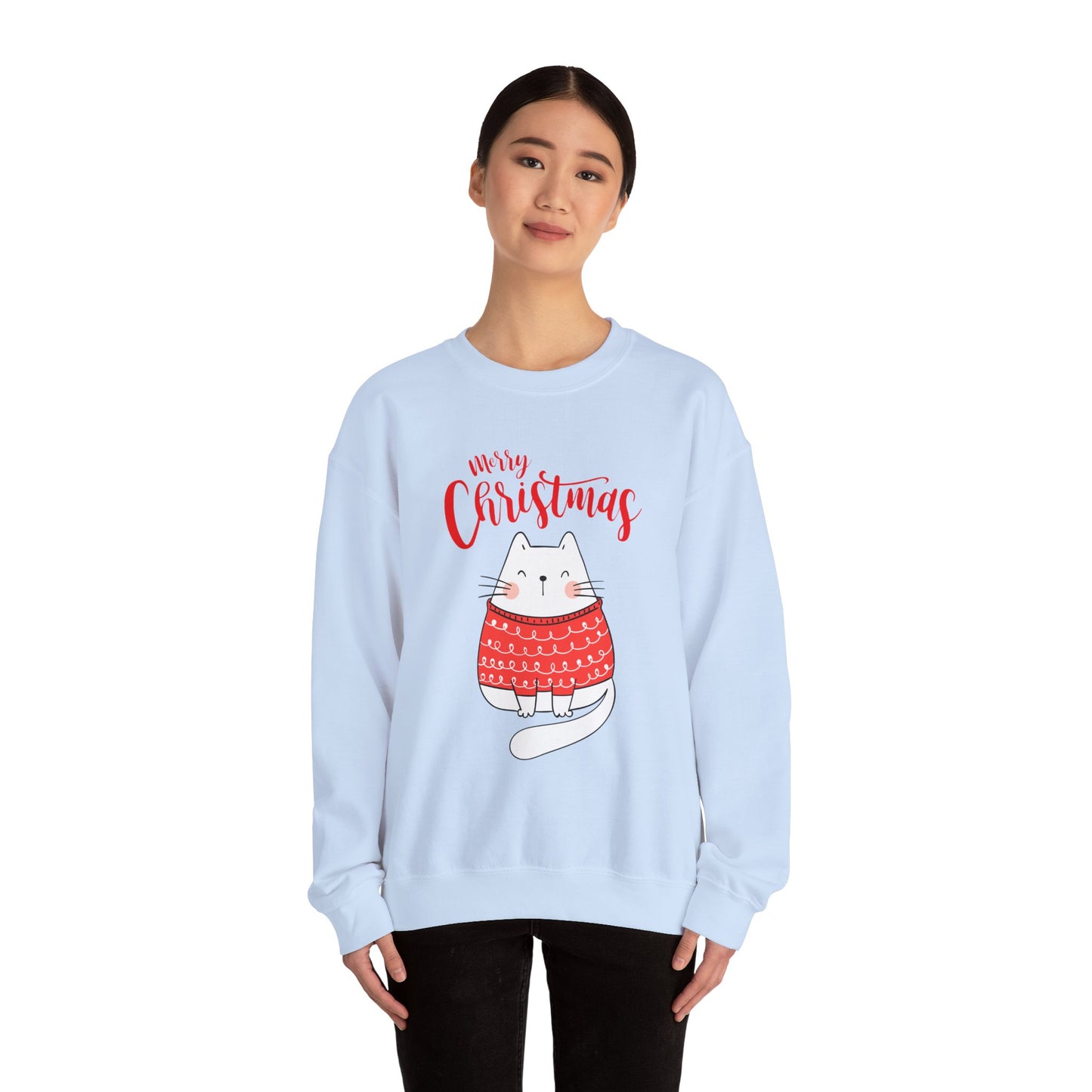 Purrfectly Merry: Cat in festive mood Crewneck