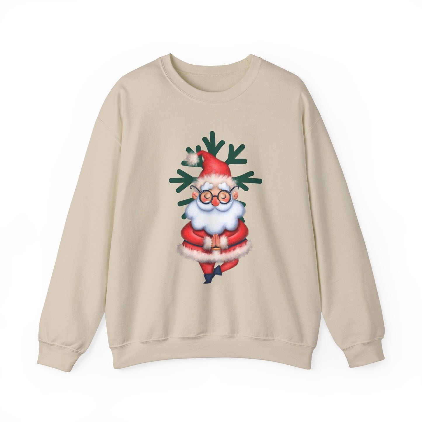 Meditating Santa Christmas  Crewneck