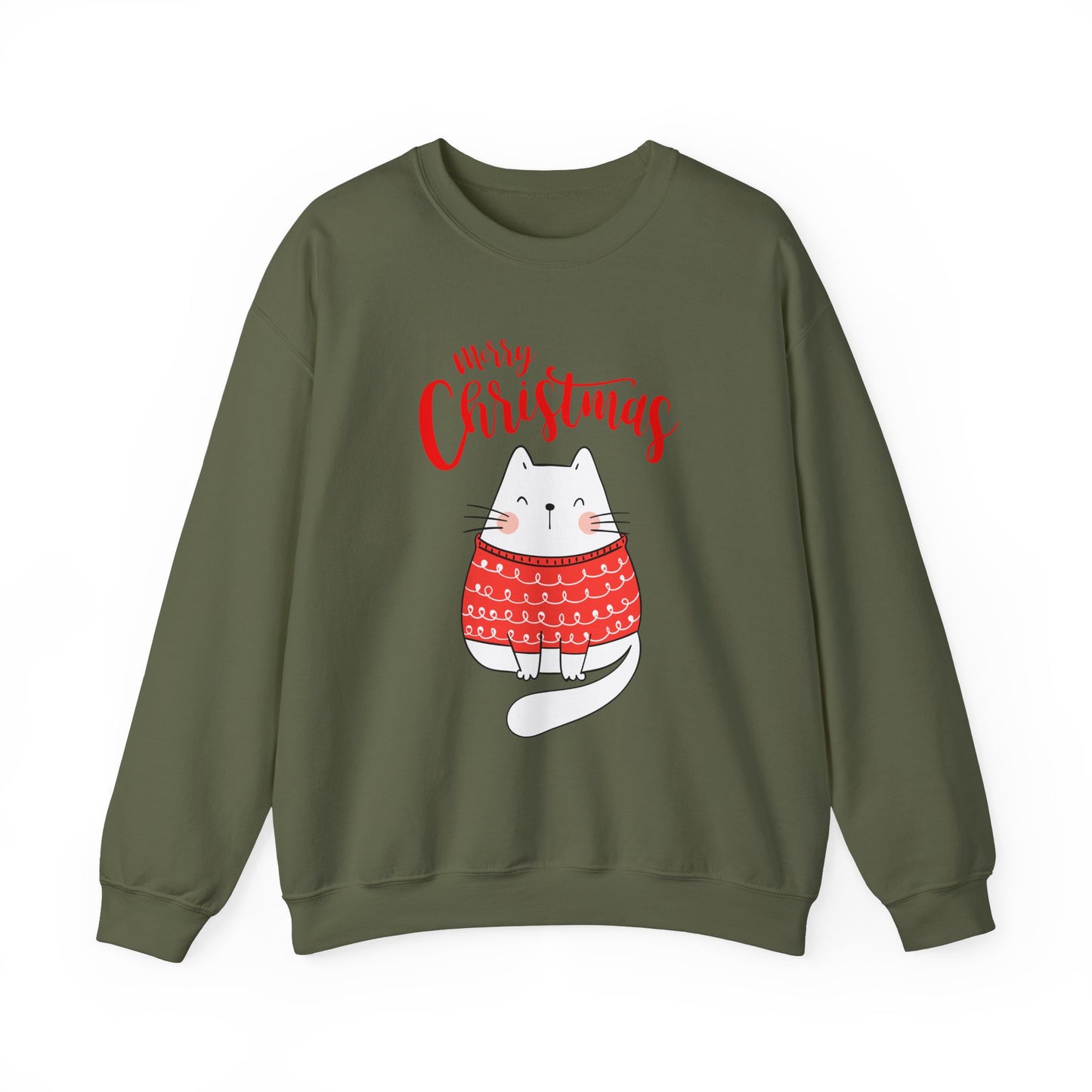 Purrfectly Merry: Cat in festive mood Crewneck