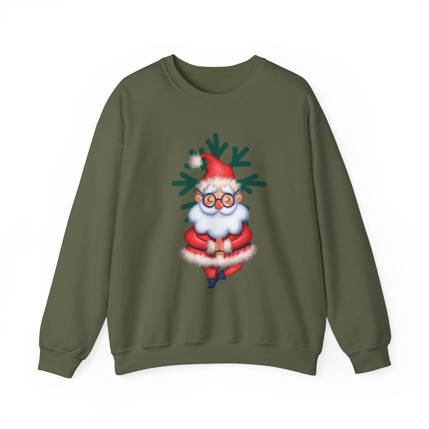 Meditating Santa Christmas  Crewneck