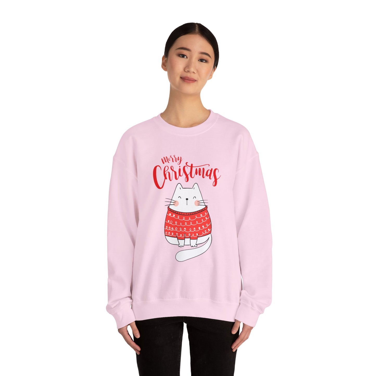 Purrfectly Merry: Cat in festive mood Crewneck