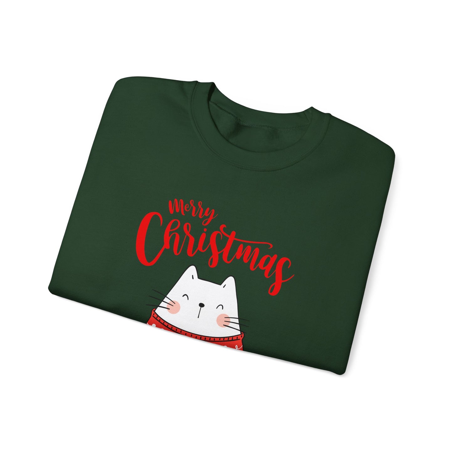 Purrfectly Merry: Cat in festive mood Crewneck